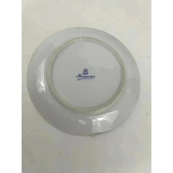 VTG JHR Bavaria Hand Painted 7” Dessert Plate Floral Design Gold Trim - Picture 2 of 11